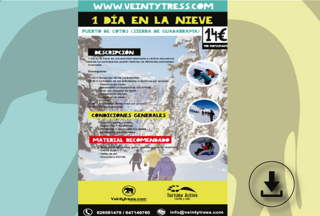 catalogo 1 dia en la nieve